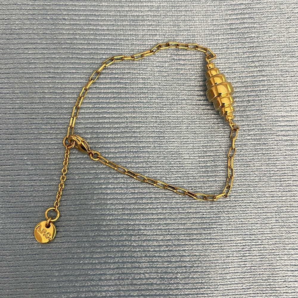 APC jewlery set- necklace, bracelet, and earrings. Gold - Picture 2 of 4